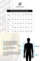 DERİNSS DER123 Hakiki Deri Erkek Beyaz Mont