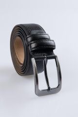 DERİNSS DEK9057 Hakiki Deri Erkek Siyah Klasik Kemer