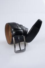 DERİNSS DEK9057 Hakiki Deri Erkek Siyah Klasik Kemer