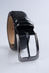 DERİNSS DEK9078 Hakiki Deri Erkek Siyah Klasik Kemer