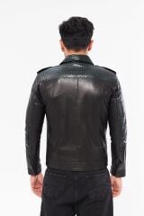 DERİNSS DER721P Hakiki Piton Hakiki Deri Erkek Yeşil Mont