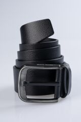 DERİNSS DEK9911 Hakiki Deri Erkek Siyah Kemer 4.5cm