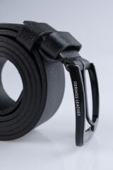 DERİNSS DEK9911 Hakiki Deri Erkek Siyah Kemer 4.5cm