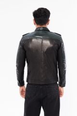 DERİNSS DER737P Hakiki Piton Hakiki Deri Erkek Yeşil Mont