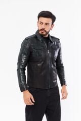 DERİNSS DER737P Hakiki Piton Hakiki Deri Erkek Yeşil Mont