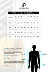 DERİNSS DER244 Hakiki Deri Erkek Siyah Safari Ceket