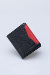 DERİNSS DRC7098 Hakiki Deri Erkek Siyah Mini Cüzdan & Kartlık