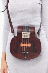 DERİNSS DKB0717 El İşi Hakiki Deri Kahverengi Kadın El ve Omuz Çantası