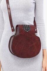 DERİNSS DKB0717 El İşi Hakiki Deri Kahverengi Kadın El ve Omuz Çantası