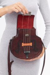 DERİNSS DKB0717 El İşi Hakiki Deri Kahverengi Kadın El ve Omuz Çantası