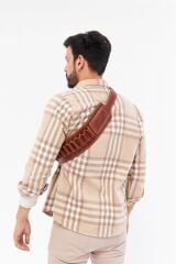 DERİNSS DUF0101 Hakiki Deri El İşciliği Taba 20'li Fişeklik