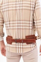 DERİNSS DUF0101 Hakiki Deri El İşciliği Taba 20'li Fişeklik