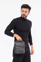 DERİNSS DEB5121 Hakiki Derİ Gri Erkek El ve Omuz Çantası