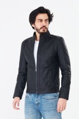 DERİNSS DER198 Hakiki Deri Erkek Tafta Mont