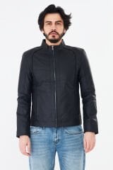 DERİNSS DER198 Hakiki Deri Erkek Tafta Mont