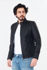 DERİNSS DER198 Hakiki Deri Erkek Tafta Mont