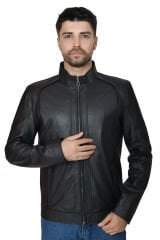 DERİNSS DER198 Hakiki Deri Erkek Tafta Mont