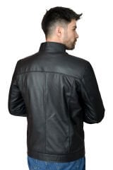 DERİNSS DER198 Hakiki Deri Erkek Tafta Mont