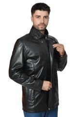 DERİNSS DER027 Hakiki Deri Erkek Siyah Mont&Kaban
