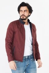 DERİNSS DER055 Hakiki Deri Erkek Süet Çift Taraflı Lacivert Mont