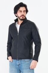 DERİNSS DER266 Hakiki Deri Erkek Çift Taraflı Tafta Mont