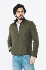 DERİNSS DER266 Hakiki Deri Erkek Çift Taraflı Tafta Mont