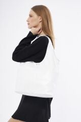 DERİNSS DKB078 Hakiki Deri Beyaz Kadın El ve Omuz Çantası