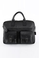 DERİNSS DUB3011 Hakiki Deri Siyah Laptop ve Evrak Çantası