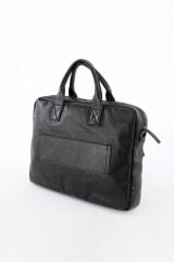 DERİNSS DUB3011 Hakiki Deri Siyah Laptop ve Evrak Çantası