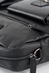 DERİNSS DUB3011 Hakiki Deri Siyah Laptop ve Evrak Çantası