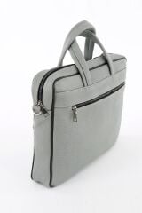 DERİNSS DUB3022 Hakiki Deri Gri Laptop ve Evrak Çantası