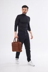 DERİNSS DUB3099 Hakiki Deri Camel Laptop ve Evrak Çantası