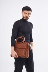 DERİNSS DUB3066 Hakiki Deri Taba Laptop ve Evrak Çantası