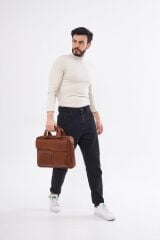 DERİNSS DUB3088 Hakiki Deri Taba Laptop ve Evrak Çantası